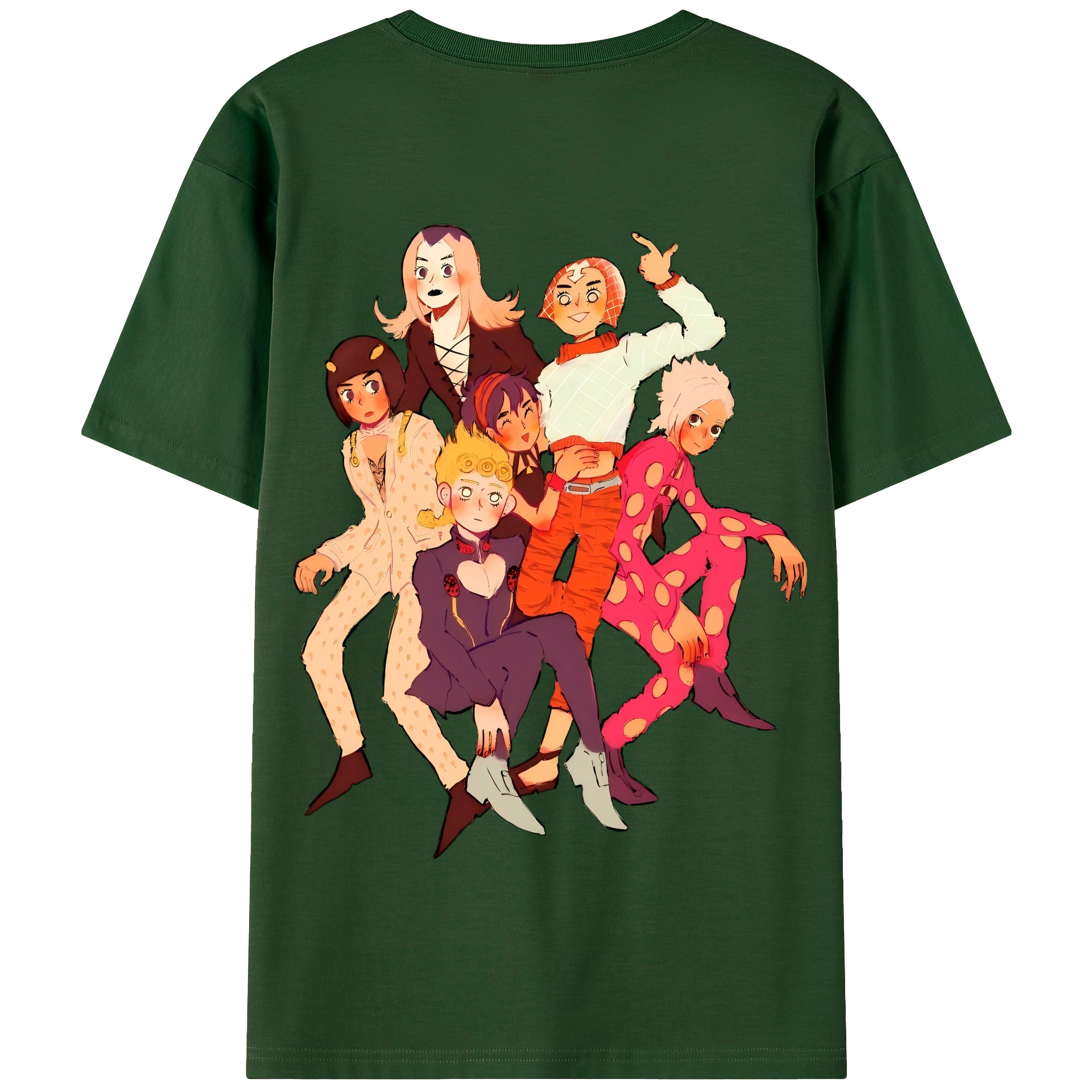（画像用） ジョジョの奇妙な冒険 JoJo's Bizarre Adventure 綿100％半袖Tシャツ（背面プリント）